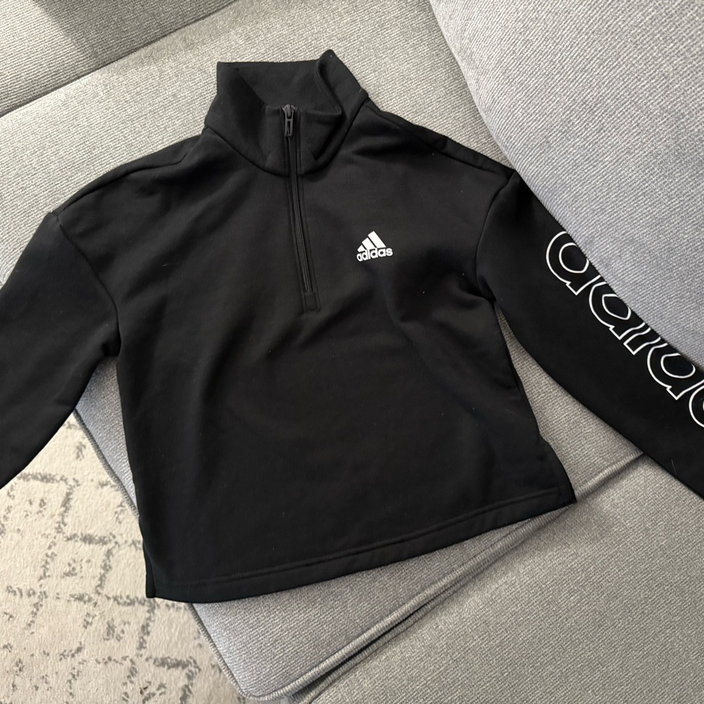 Adidas Black Quarter-Zip Sweatshirt